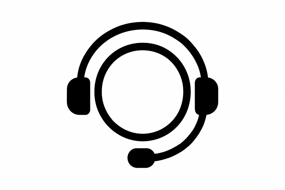 Customer service icon black and white