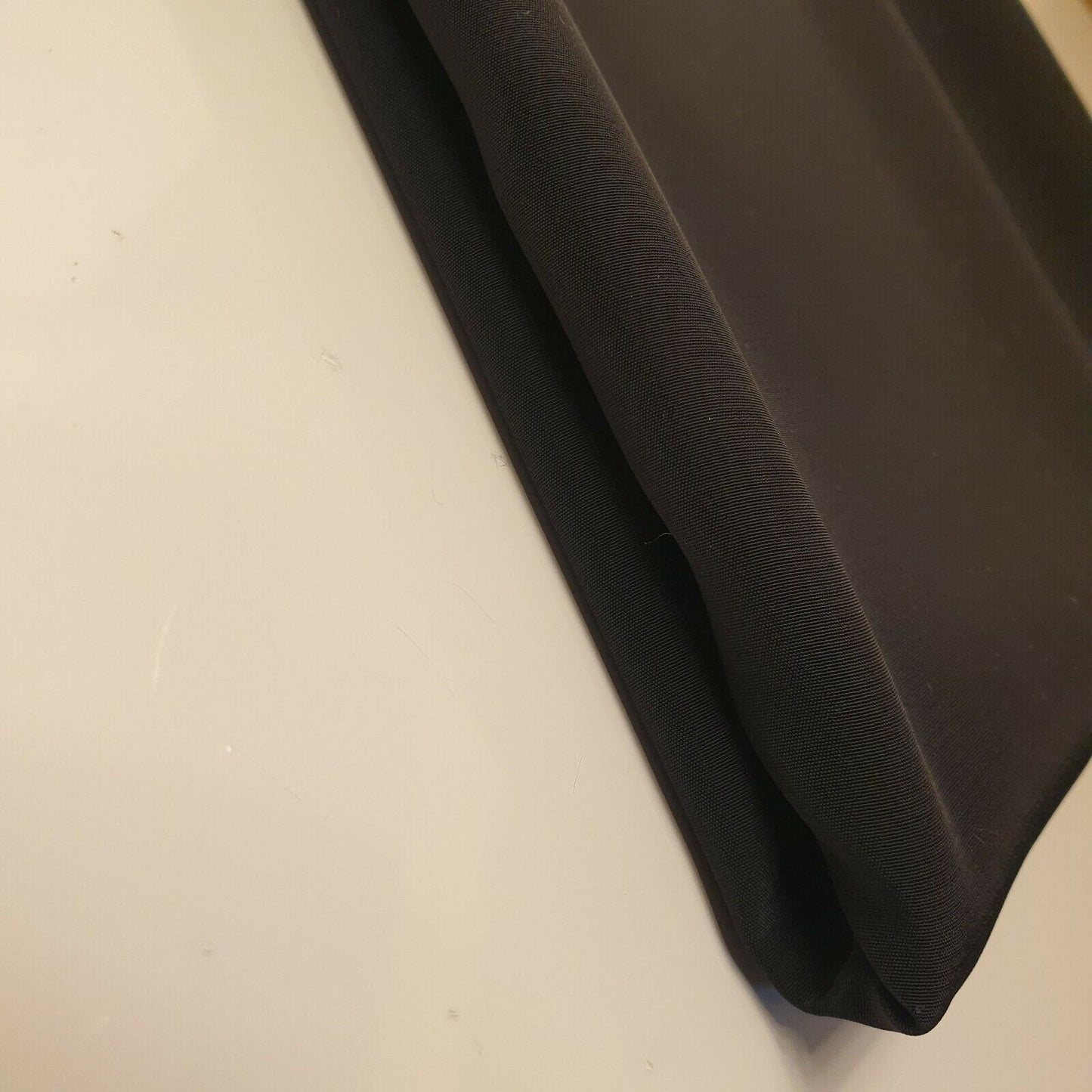 Black Premium Crepe DE Chine Fabric Silky Plain Dyed Dress Craft 150cm Wide