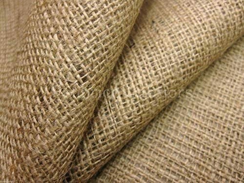 Hessian Natural Fine Jute Fabric – Sack Cloth, Art & Craft Multi-Purpose Material 58" Wide (10 Meter Roll) - Textile Station