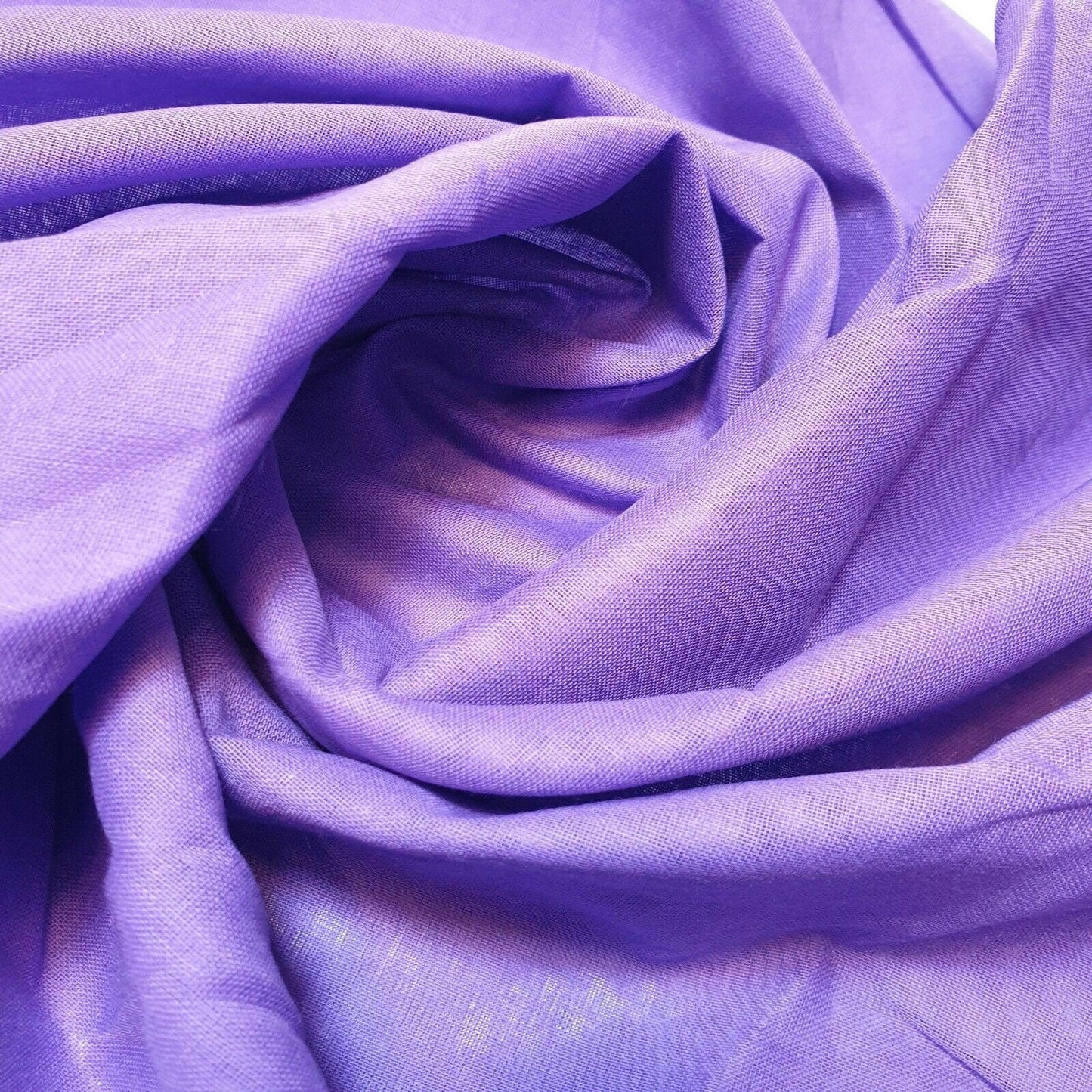 100% Cotton Voile / Rubia Cambric Mercerised Fabric – 90 cm Wide Plain Material for Dressmaking, Lining & Crafts