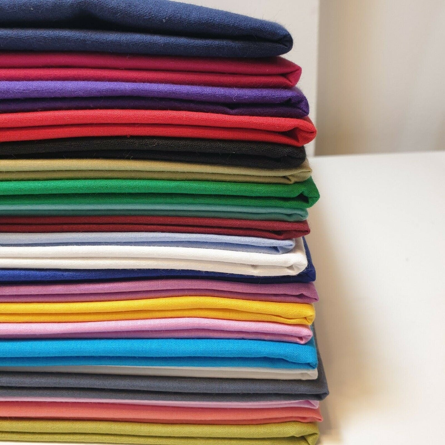 Lucky Dip Assorted 100% Cotton Egyptian Cambric / Poplin Fabric – 44" Wide Plain Material for Dressmaking & Crafts