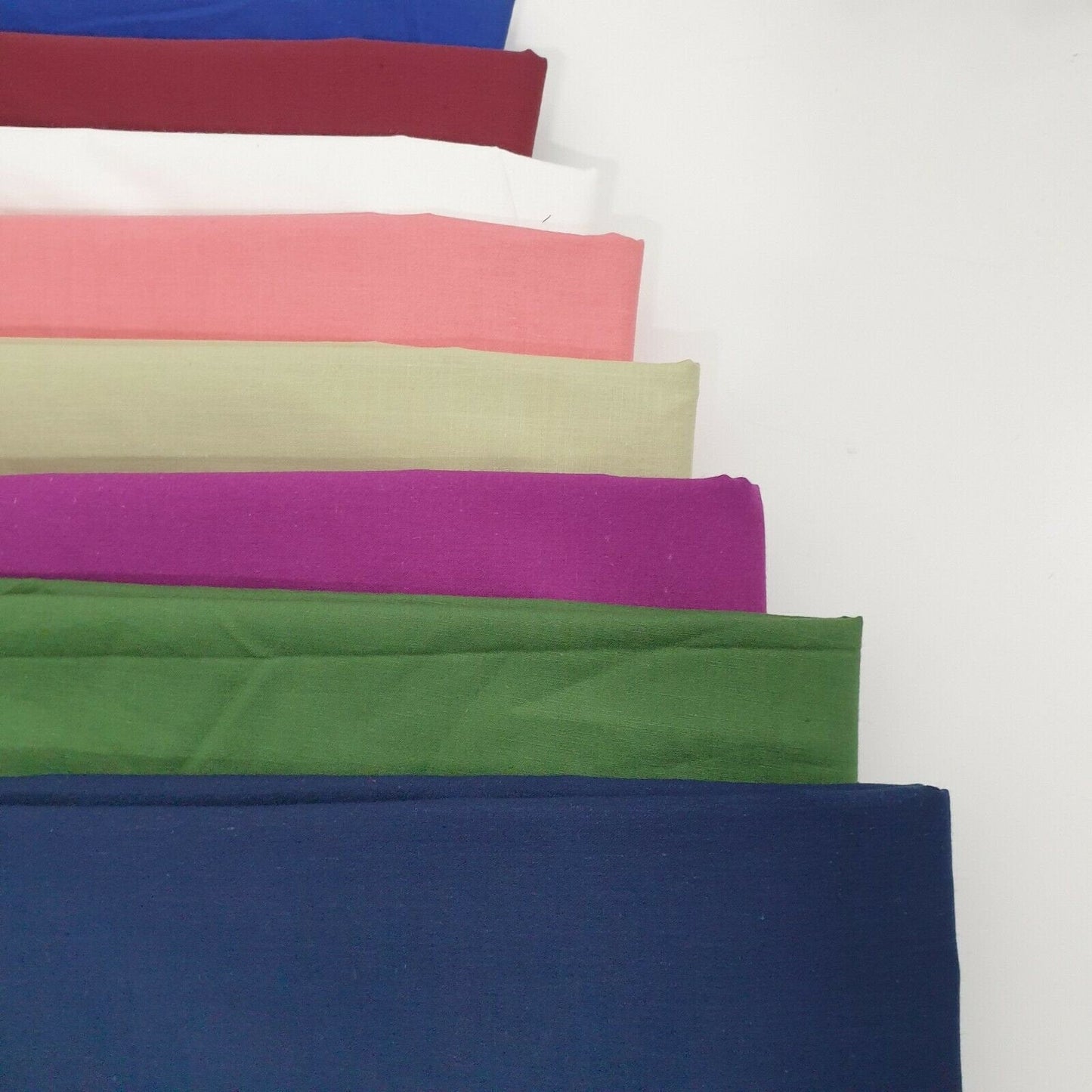 Lucky Dip Assorted 100% Cotton Egyptian Cambric / Poplin Fabric – 44" Wide Plain Dress & Craft Material - Textile Station