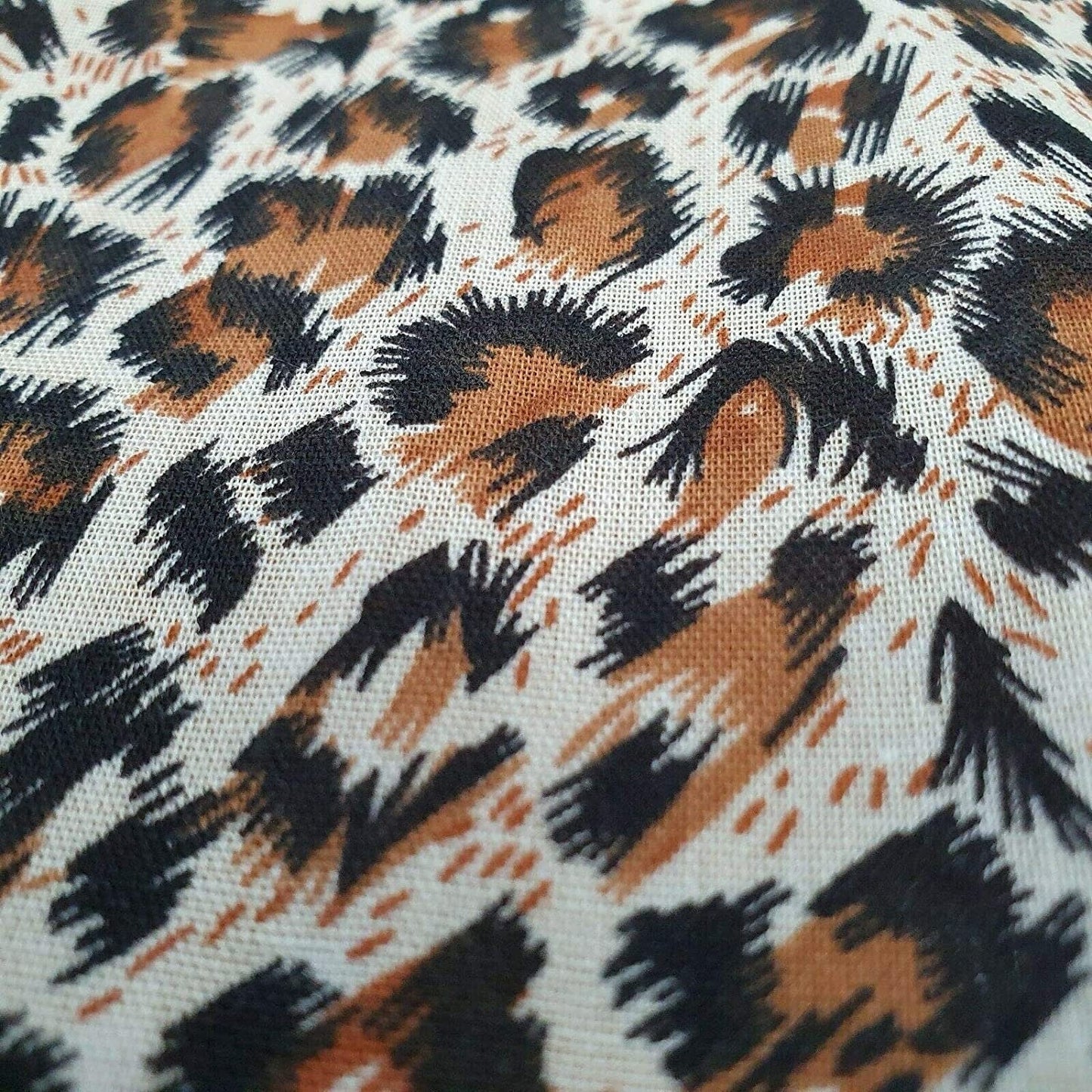 Animal Print Polycotton Fabric – 44" Wide Leopard, Tiger, Zebra & Cow Designs – Dress, Craft & Quilting Material by the