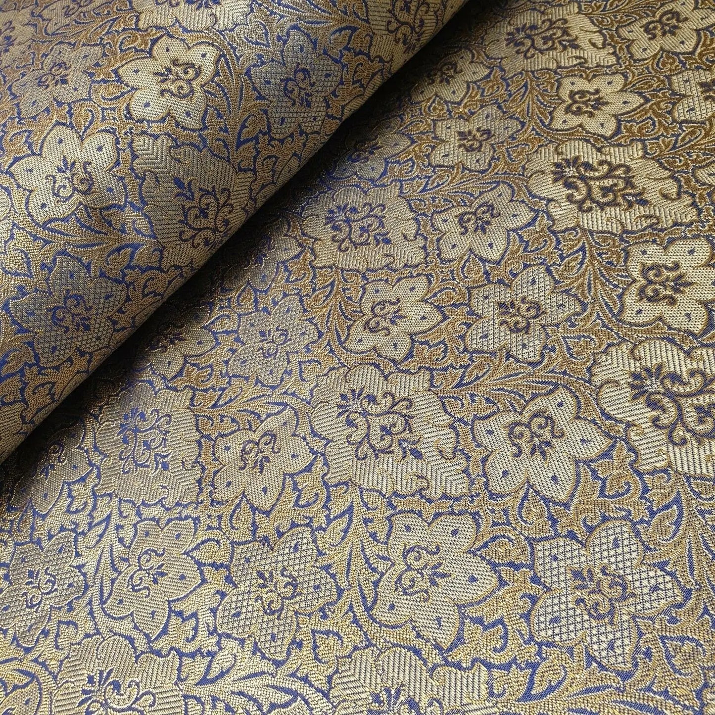 Indian Jacquard Banarasi Brocade Fabric | 44" (112cm) Wide Ornamental Print for Dressmaking, Craft & DΓ©cor β Sold by the Metre
