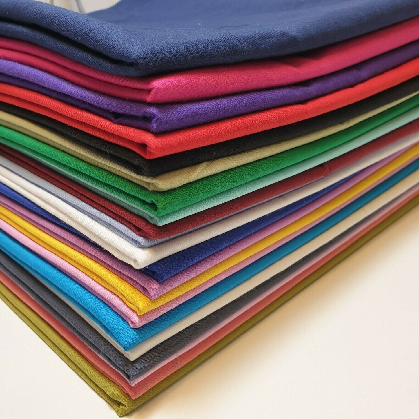 Lucky Dip Assorted 100% Cotton Egyptian Cambric / Poplin Fabric – 44" Wide Plain Material for Dressmaking & Crafts