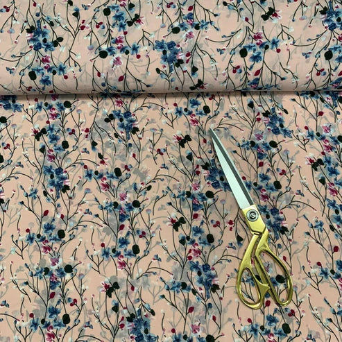 Floral, Polka, Animal & Paisley Printed Fabric – 58" Wide Georgette, Chiffon & Crepe Dress Material