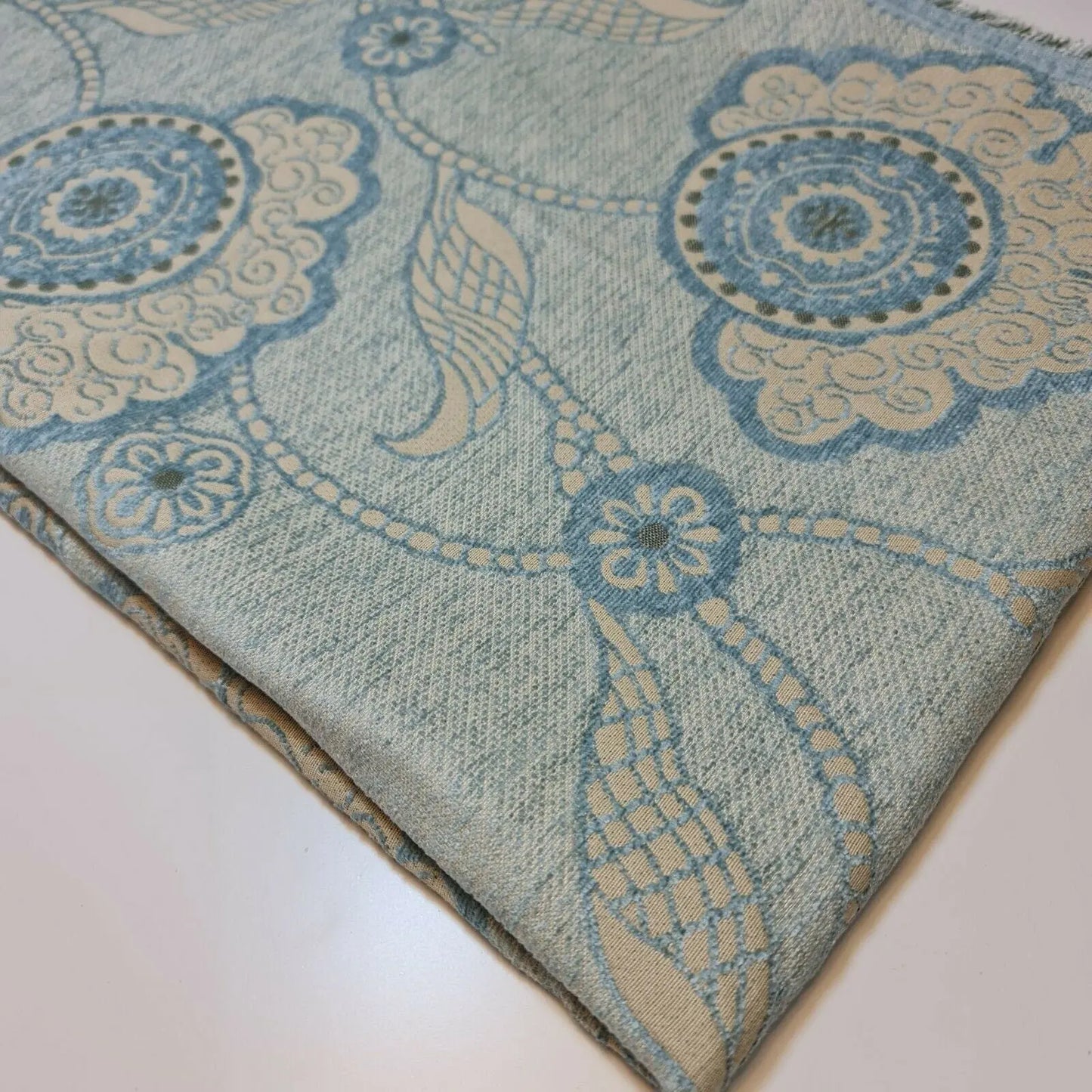 Vintage Village Chenille Deco Jacquard Fabric | 140cm (55") Wide Cushion, Curtain & Upholstery Material β Sold by the Metre