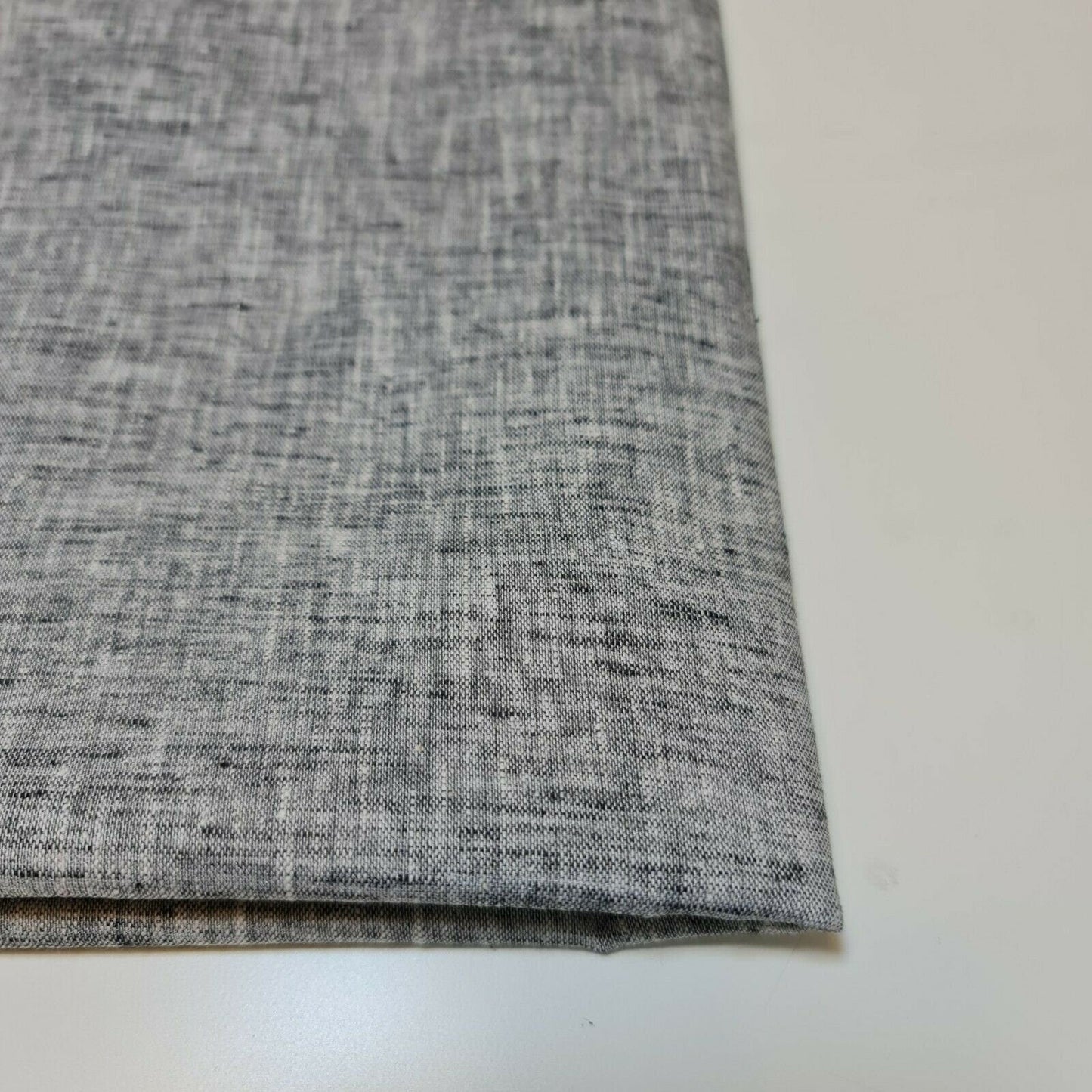 Melange Linen-Look Khadi Cotton Fabric – 44" Wide Soft Plain Material for Dress, Craft & Curtains