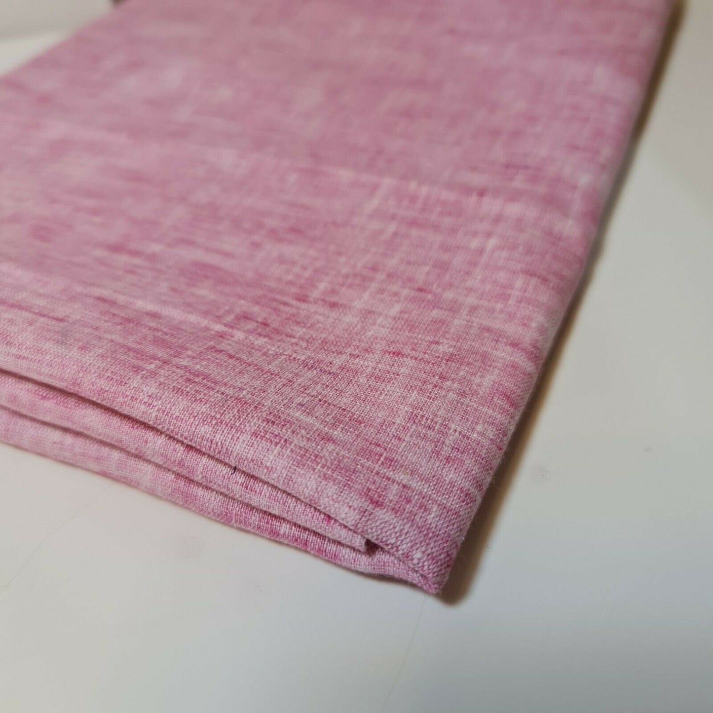 Melange Linen-Look Khadi Cotton Fabric – 44" Wide Soft Plain Material for Dress, Craft & Curtains