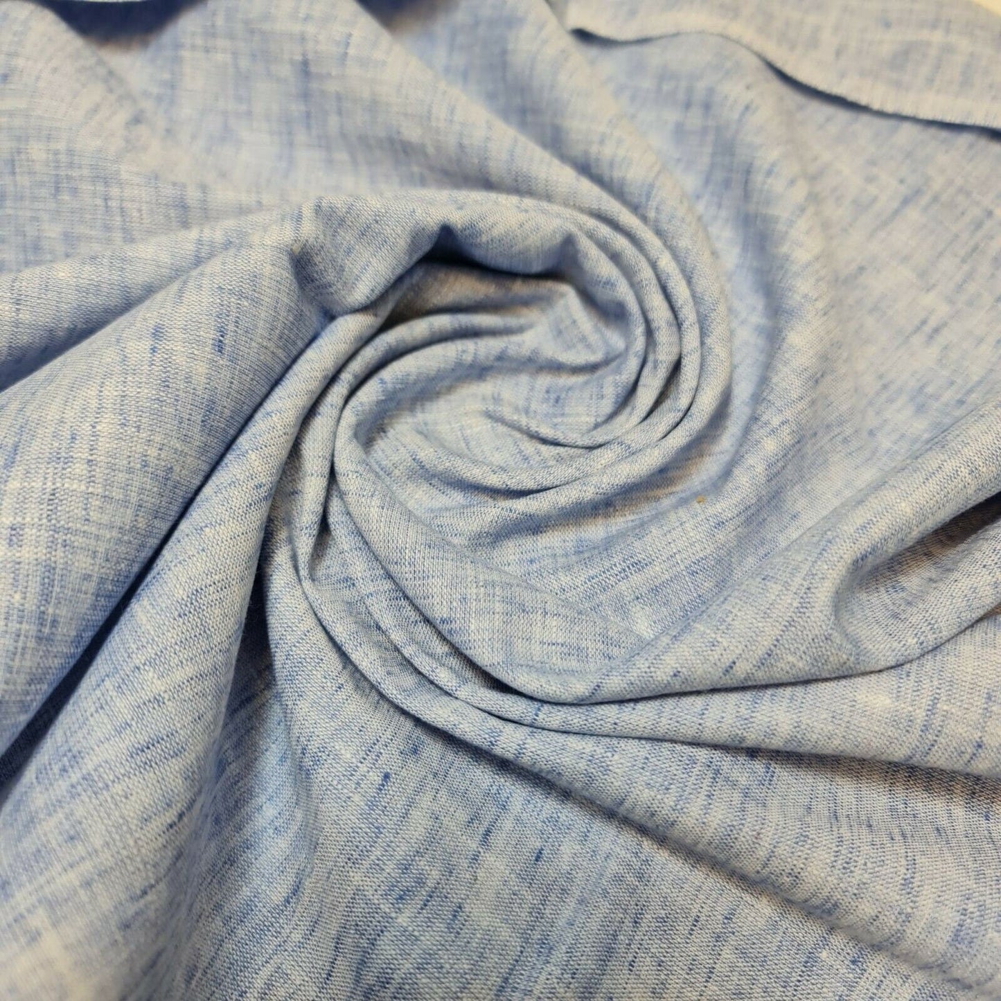 Melange Linen-Look Khadi Cotton Fabric – 44" Wide Soft Plain Material for Dress, Craft & Curtains