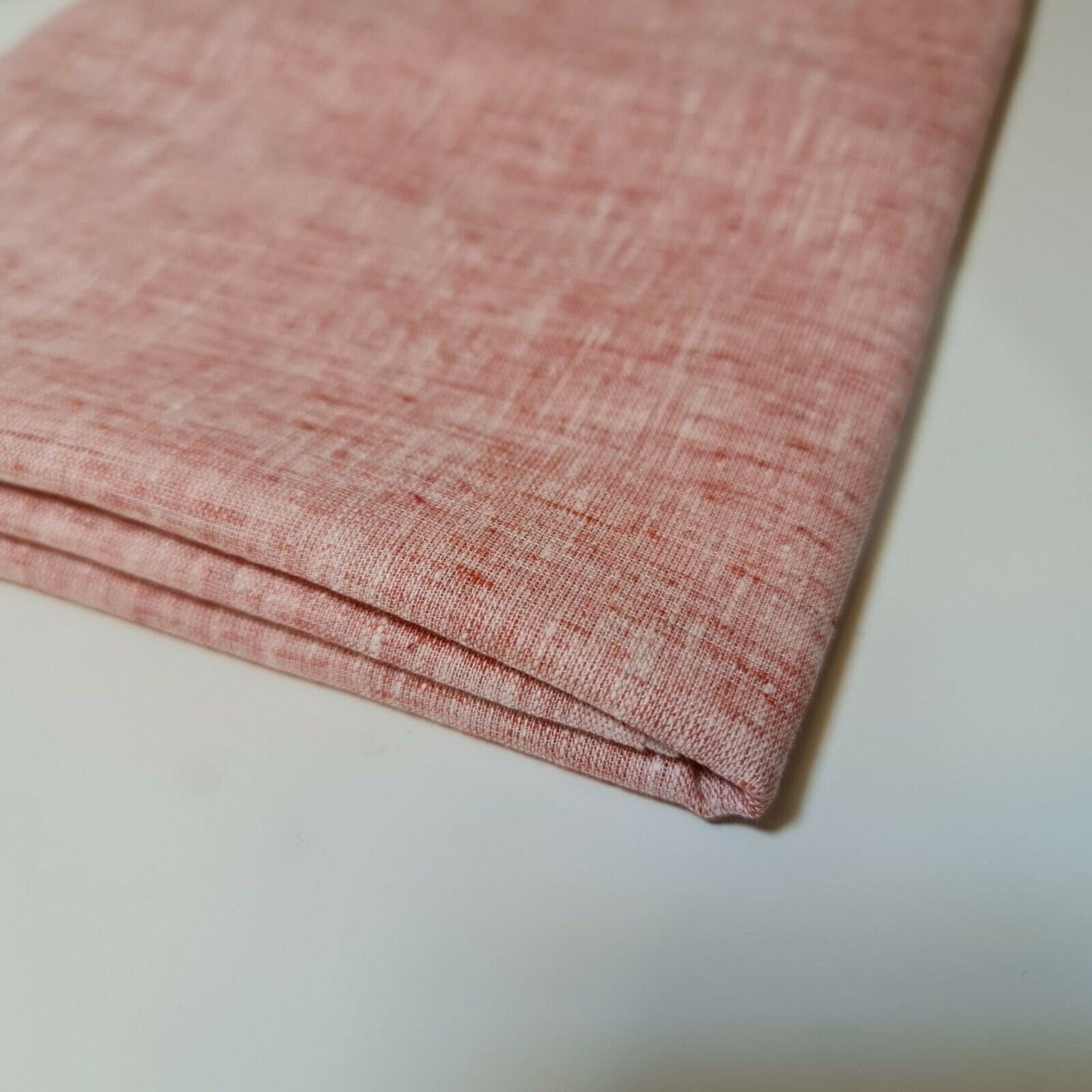 Melange Linen-Look Khadi Cotton Fabric – 44" Wide Soft Plain Material for Dress, Craft & Curtains