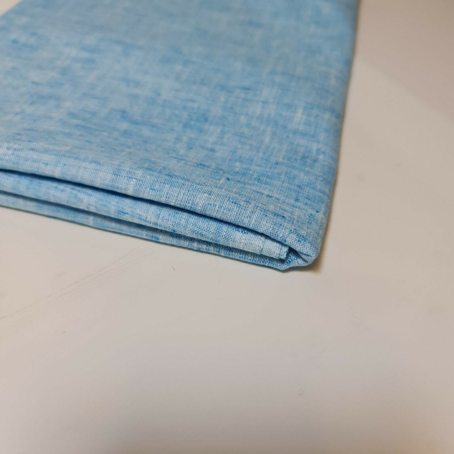 Melange Linen-Look Khadi Cotton Fabric – 44" Wide Soft Plain Material for Dress, Craft & Curtains