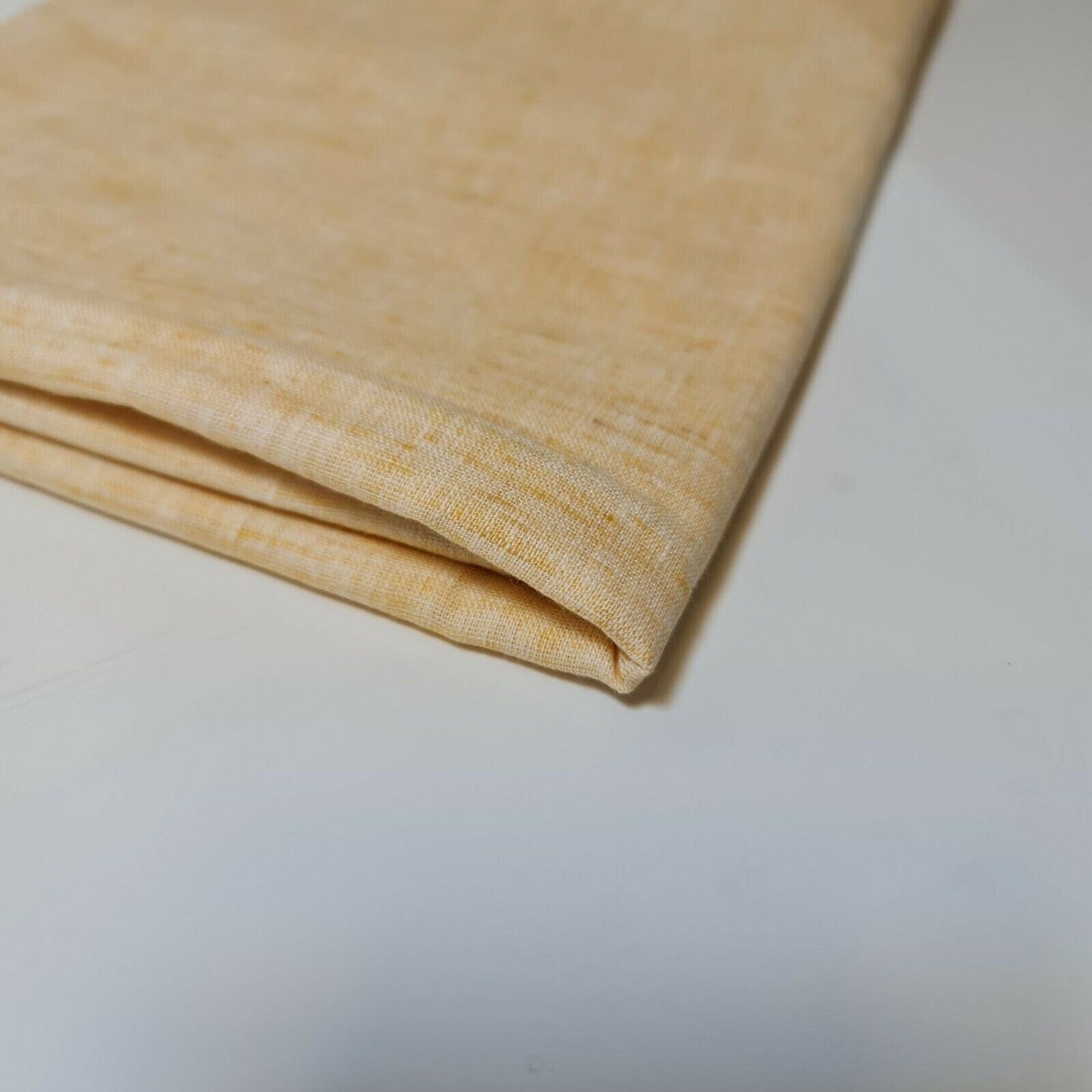 Melange Linen-Look Khadi Cotton Fabric – 44" Wide Soft Plain Material for Dress, Craft & Curtains