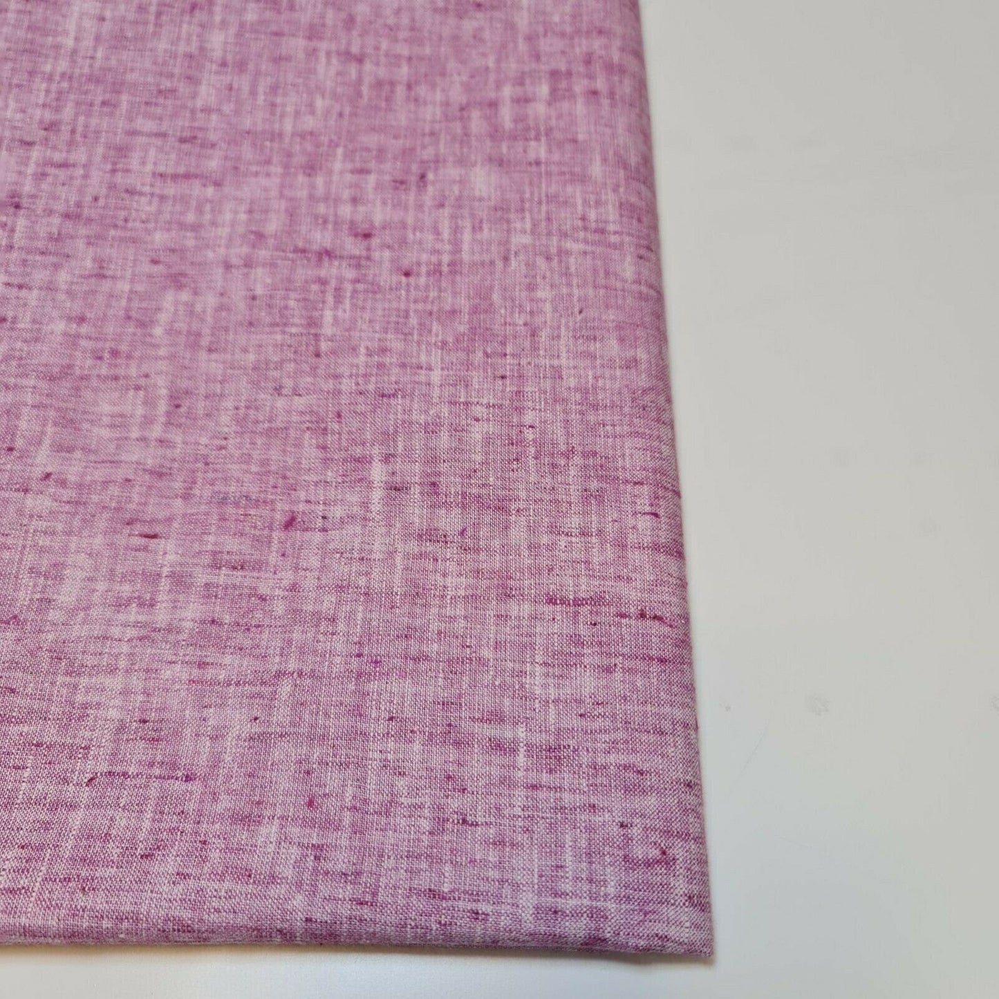 Melange Linen-Look Khadi Cotton Fabric – 44" Wide Soft Plain Material for Dress, Craft & Curtains