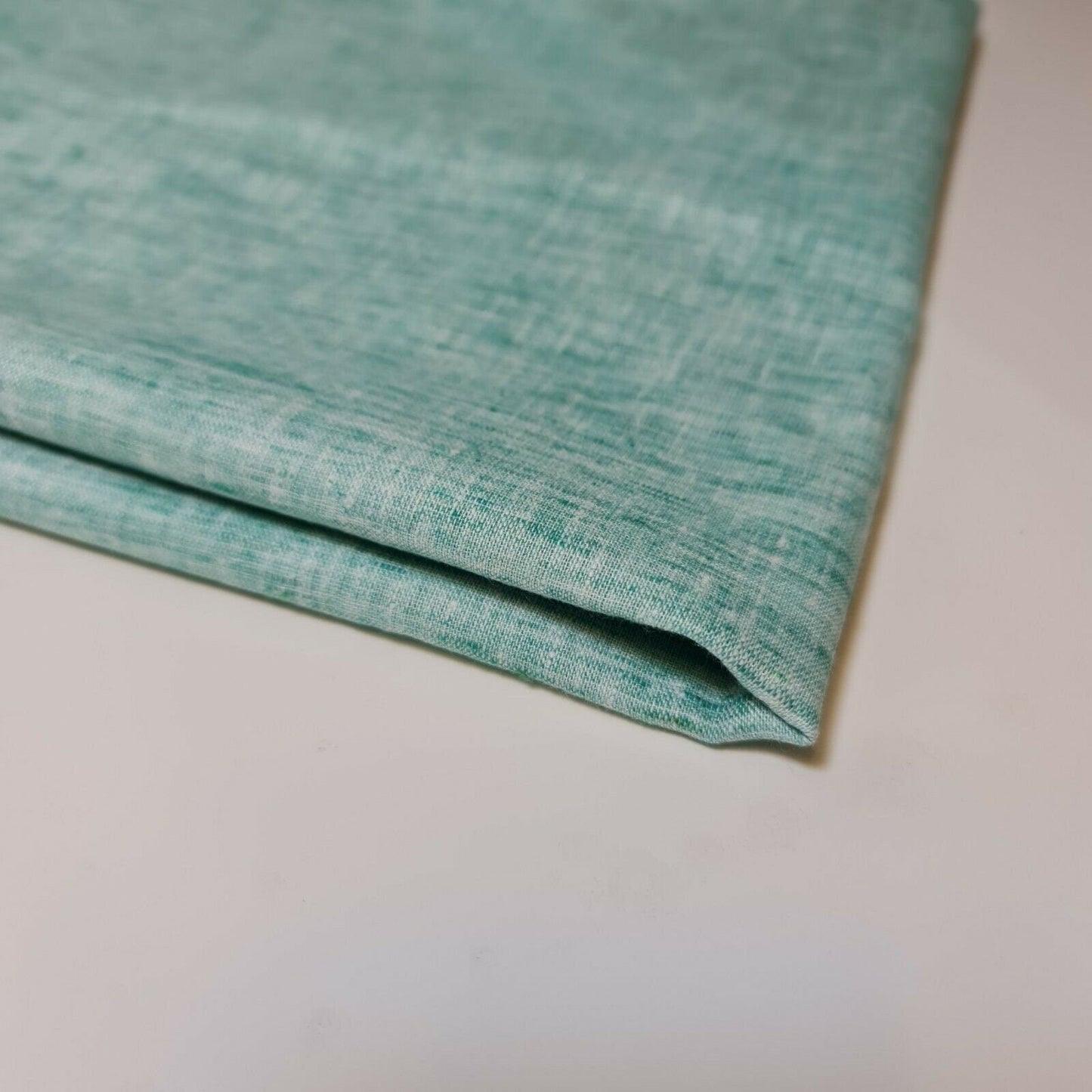 Melange Linen-Look Khadi Cotton Fabric – 44" Wide Soft Plain Material for Dress, Craft & Curtains