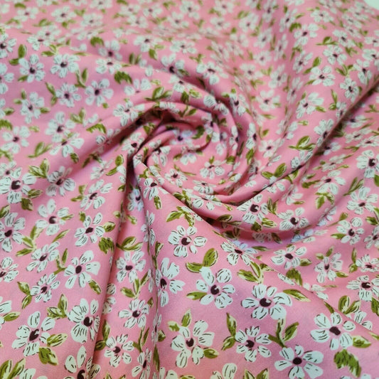 100% Cotton Poplin Floral Print Fabric – 58" Wide Soft Dressmaking, Quilting & Craft Material