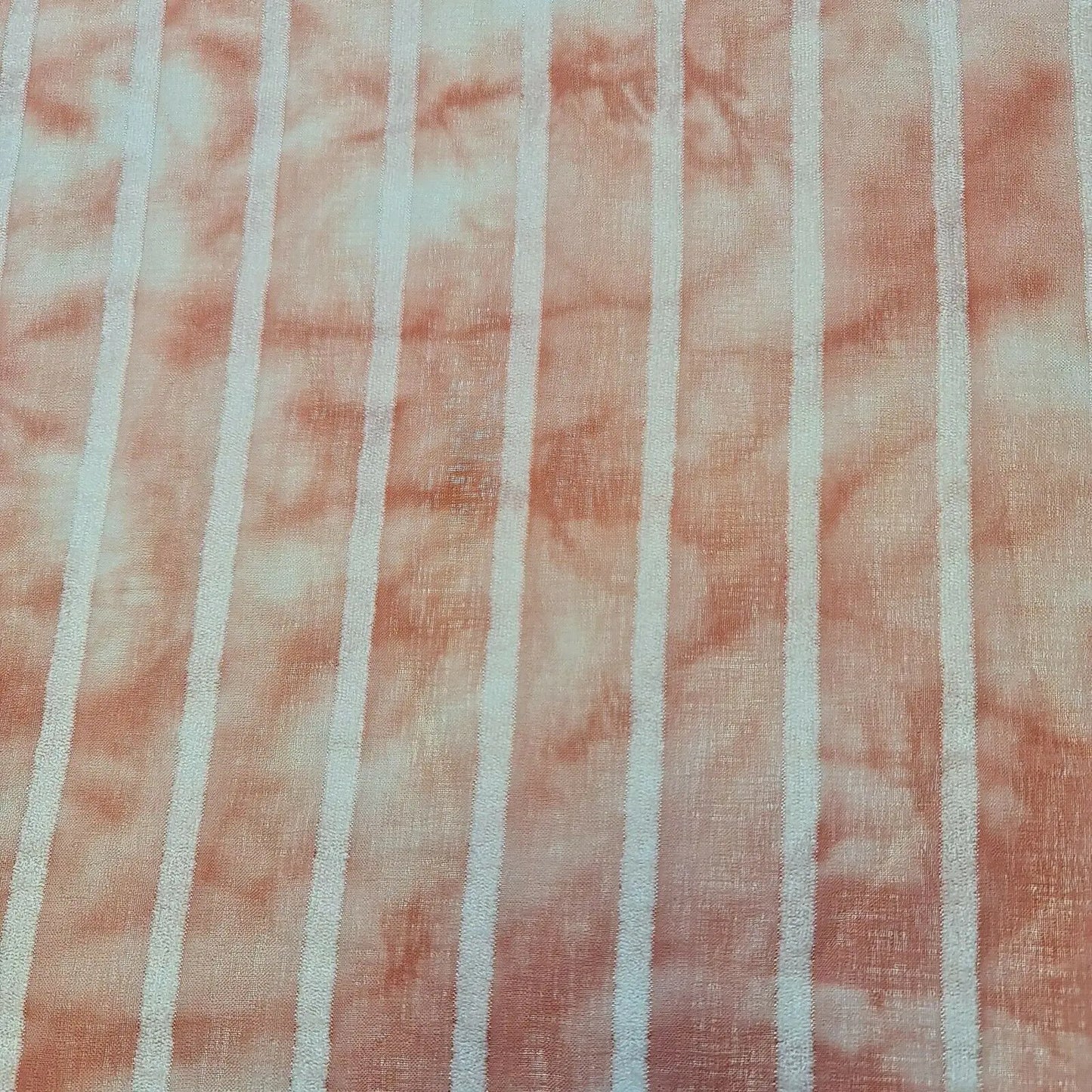 Tie Dye Velour Stripe Fabric β Polycotton 147cm (58") Wide Boho Dress Material by the Metre