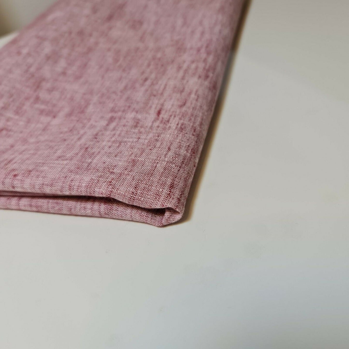 Melange Linen-Look Khadi Cotton Fabric – 44" Wide Soft Plain Material for Dress, Craft & Curtains
