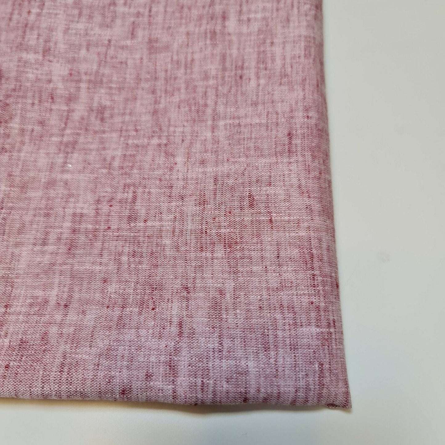 Melange Linen-Look Khadi Cotton Fabric – 44" Wide Soft Plain Material for Dress, Craft & Curtains