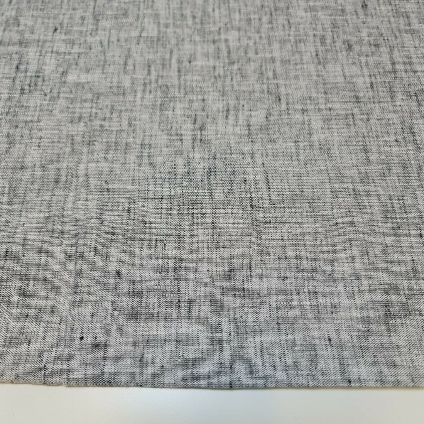Melange Linen-Look Khadi Cotton Fabric – 44" Wide Soft Plain Material for Dress, Craft & Curtains