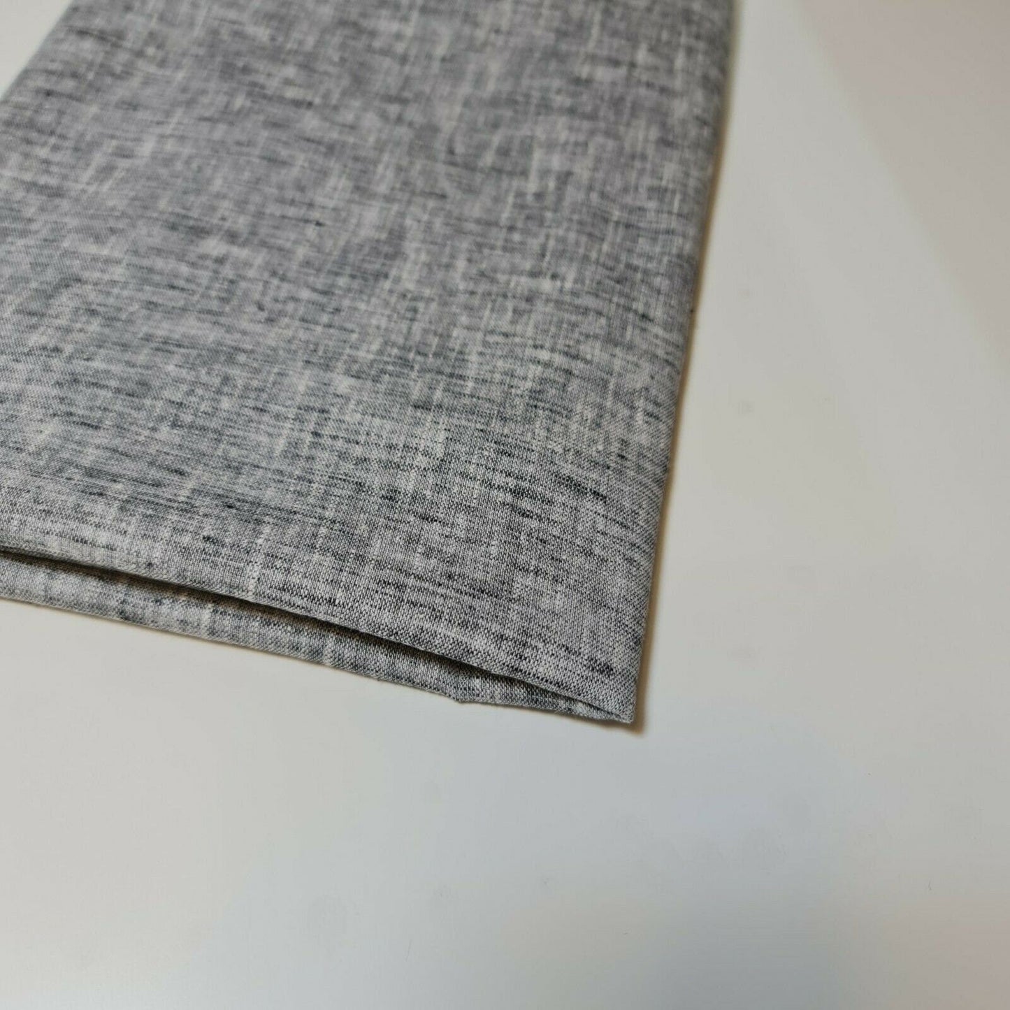 Melange Linen-Look Khadi Cotton Fabric – 44" Wide Soft Plain Material for Dress, Craft & Curtains