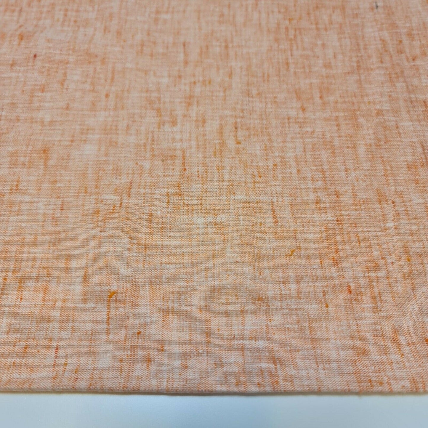 Melange Linen-Look Khadi Cotton Fabric – 44" Wide Soft Plain Material for Dress, Craft & Curtains