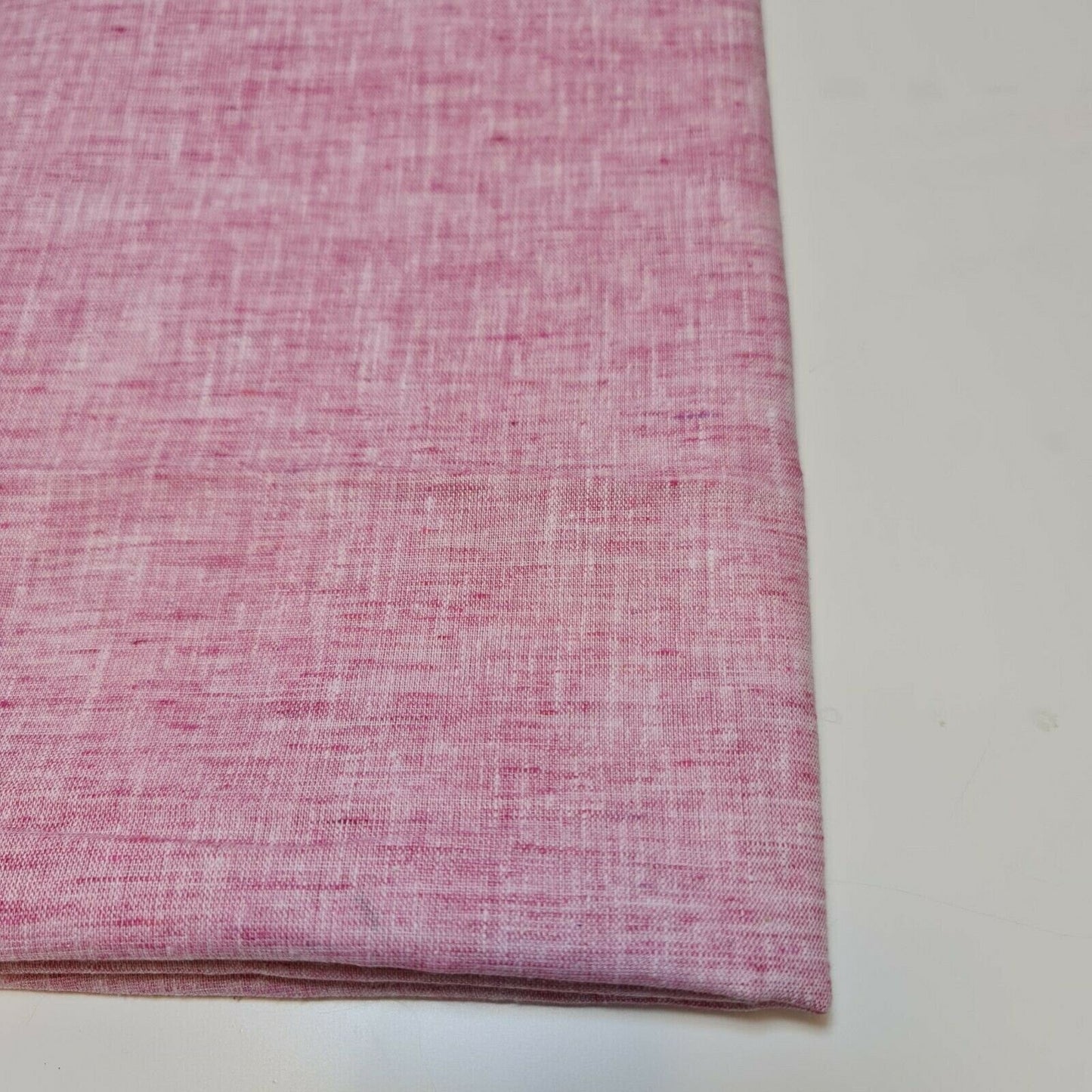Melange Linen-Look Khadi Cotton Fabric – 44" Wide Soft Plain Material for Dress, Craft & Curtains