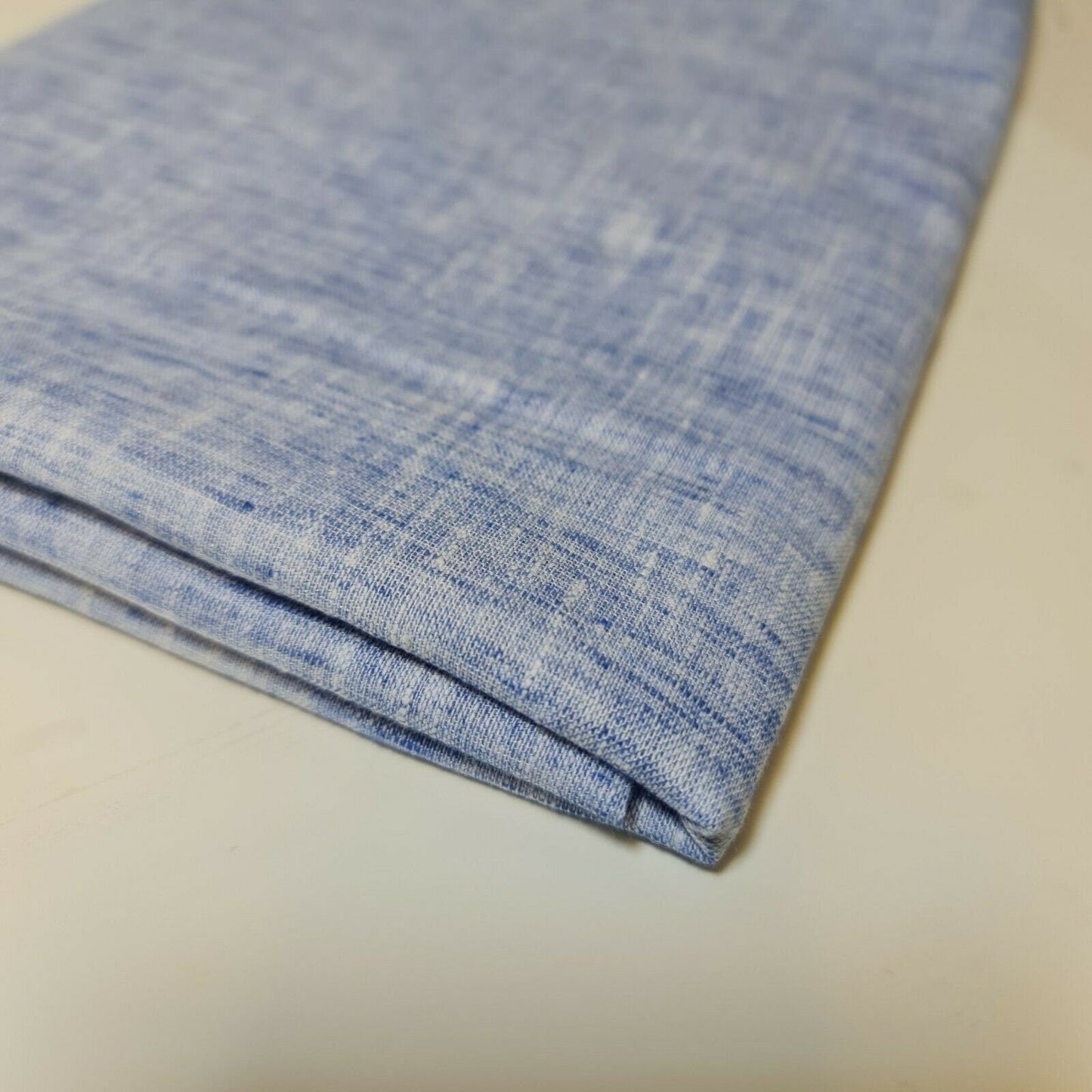 Melange Linen-Look Khadi Cotton Fabric – 44" Wide Soft Plain Material for Dress, Craft & Curtains