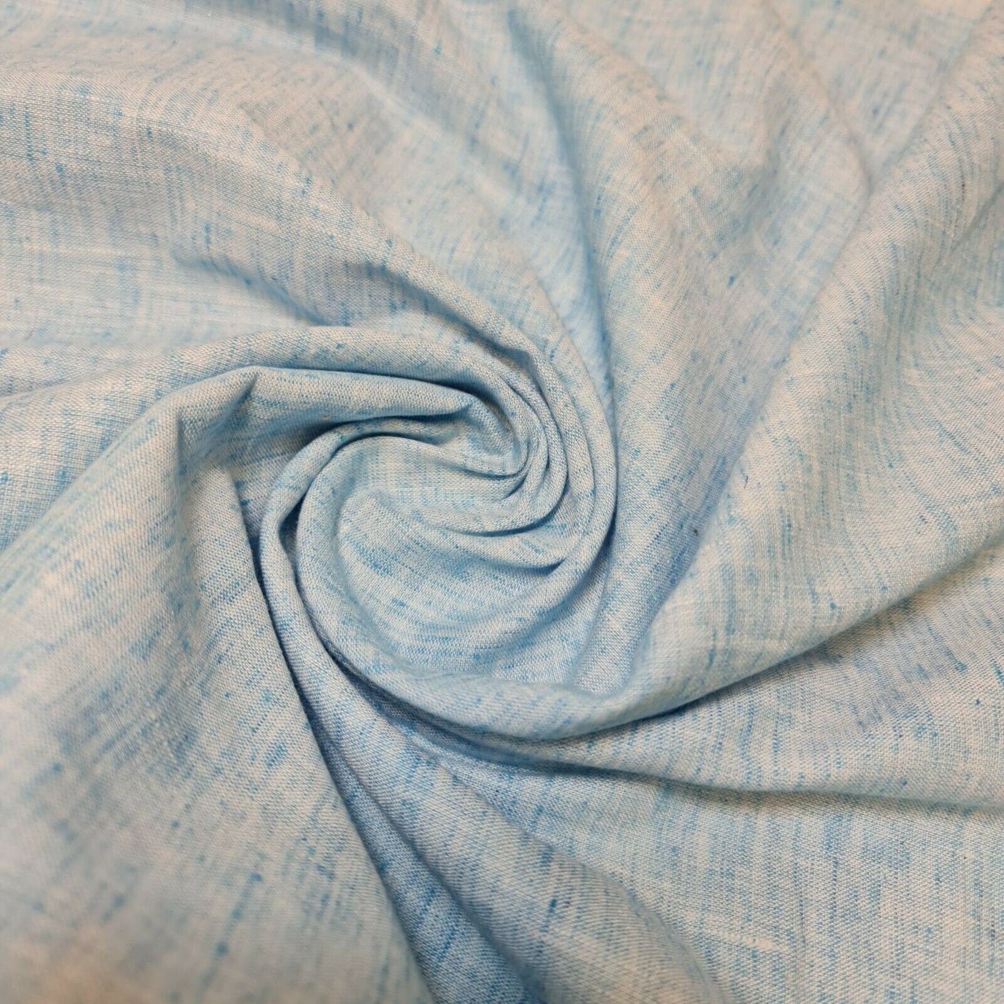 Melange Linen-Look Khadi Cotton Fabric – 44" Wide Soft Plain Material for Dress, Craft & Curtains
