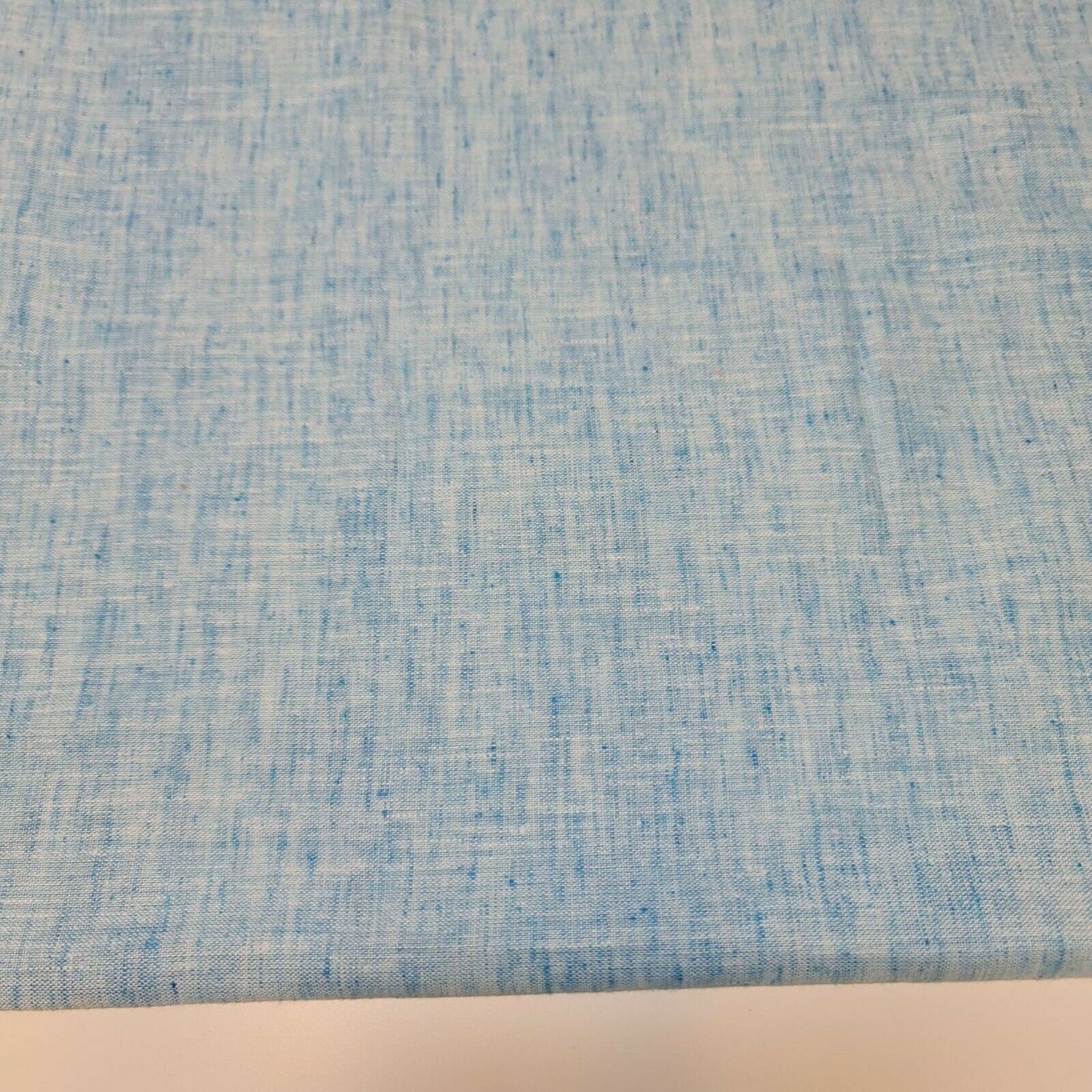 Melange Linen-Look Khadi Cotton Fabric – 44" Wide Soft Plain Material for Dress, Craft & Curtains