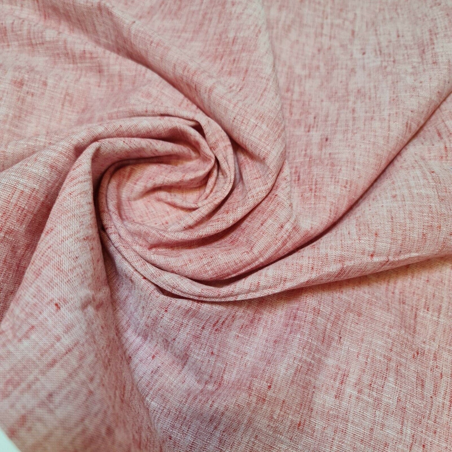 Melange Linen-Look Khadi Cotton Fabric – 44" Wide Soft Plain Material for Dress, Craft & Curtains