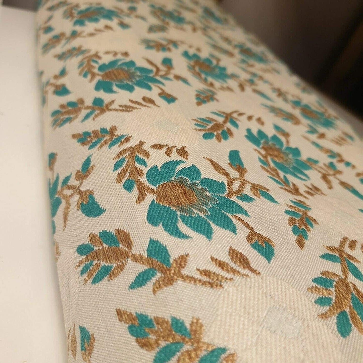 Indian Brocade Banarasi Jacquard Fabric – 44" Wide Upholstery, Craft & Dress Material