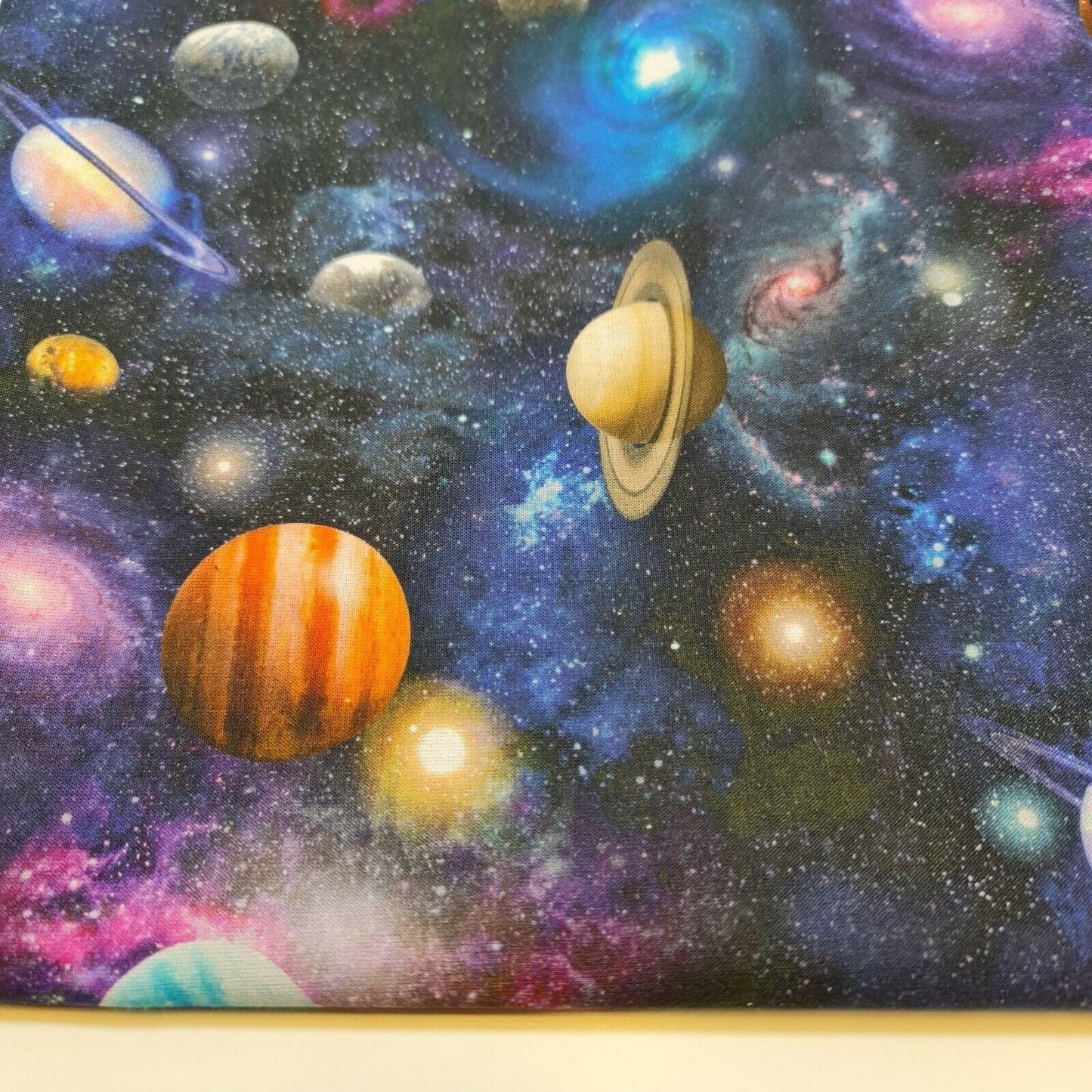 Galaxy Stardust Rainbow Universe Digitally Printed 100% Cotton Fabric 58"