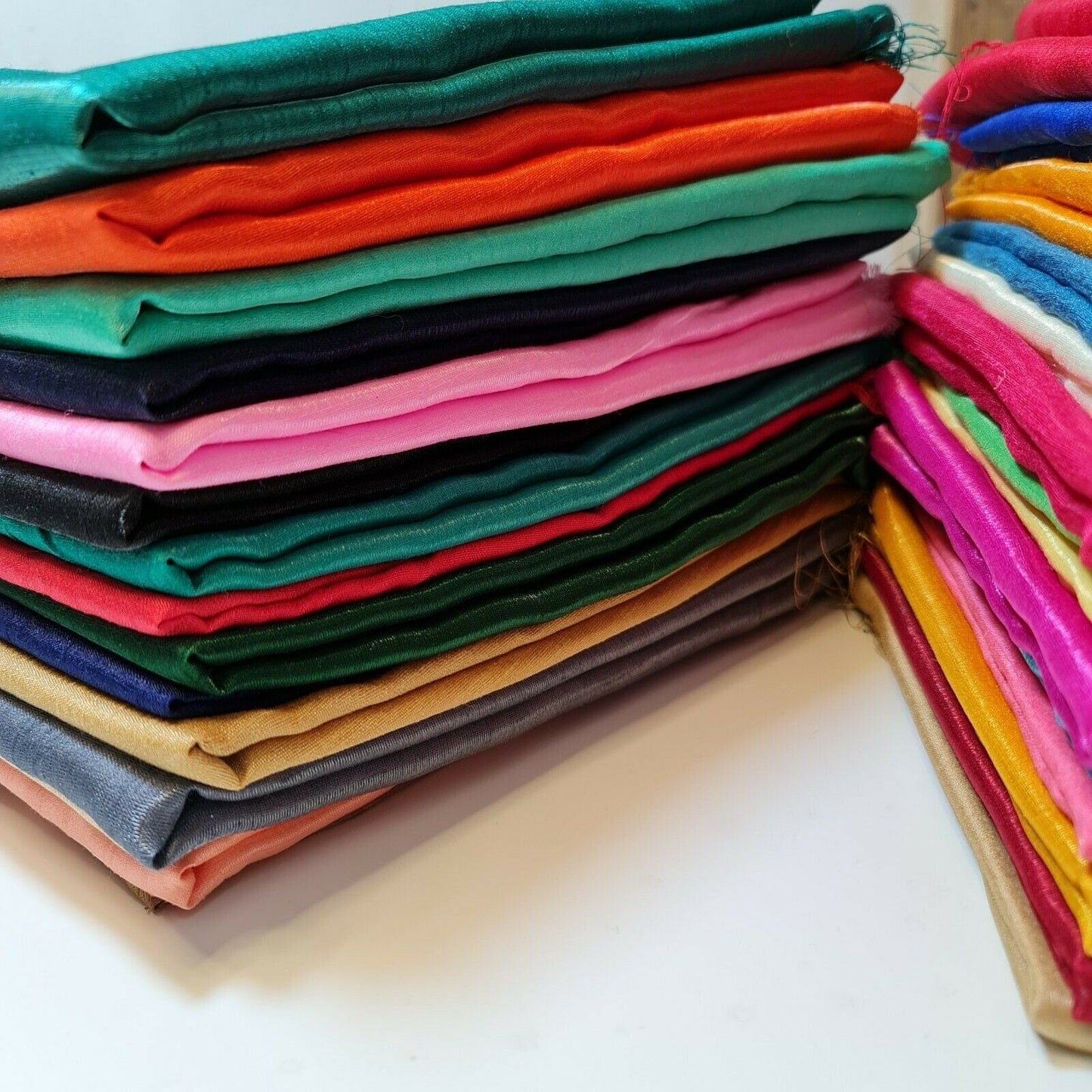 Plain Poly Dupion Faux Raw Silk Fabric with Satin Finish – 44" Wide Dress, Craft & Patchwork Material by the Metre