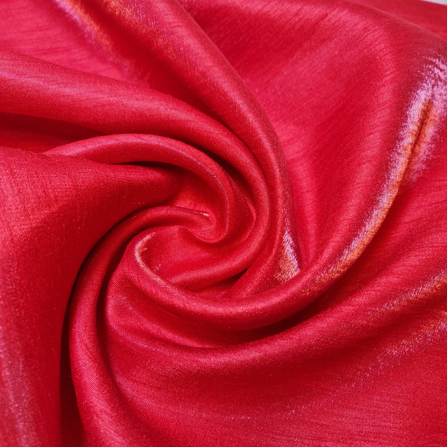 Plain Poly Dupion Faux Raw Silk Fabric with Satin Finish – 44" Wide Dress, Craft & Patchwork Material by the Metre