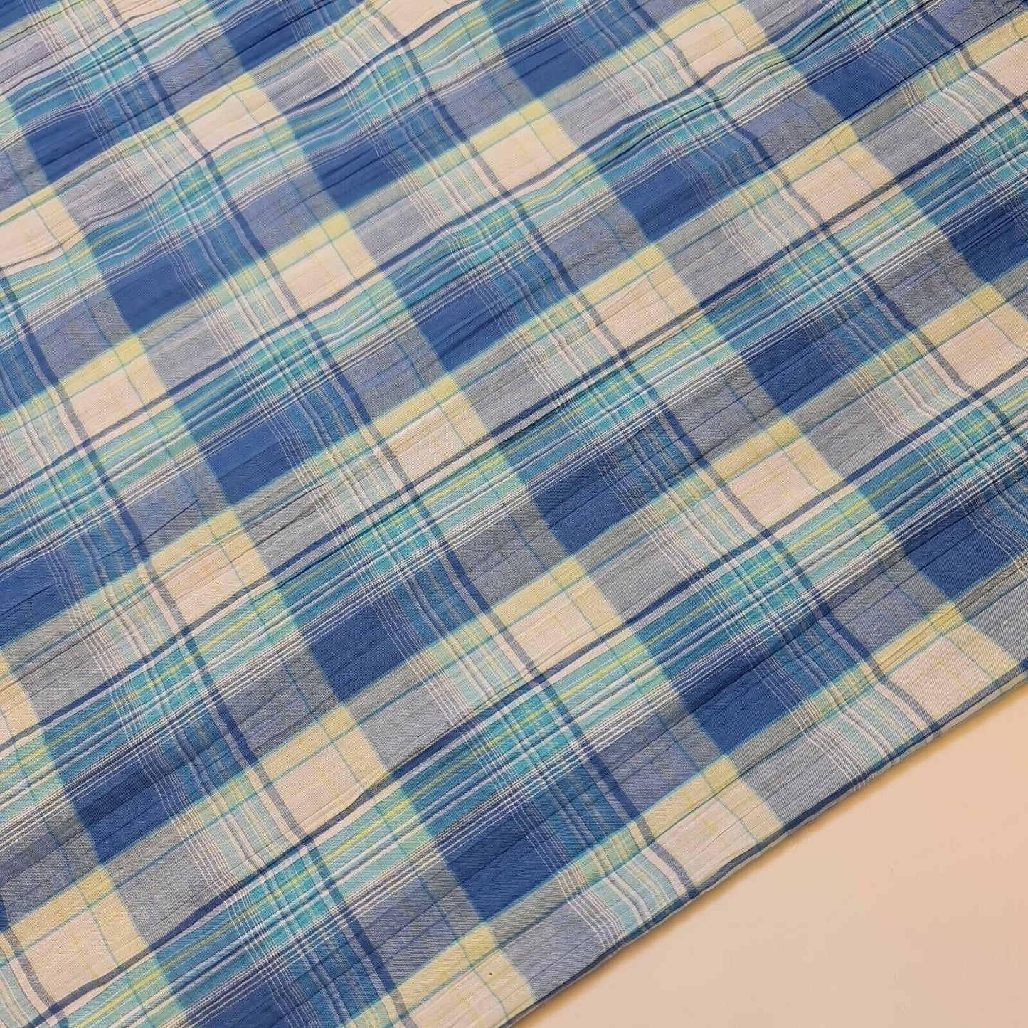 100% Cotton Tartan & Check Plaid Fabric – 58" Wide Stripe Dress, Quilting & Craft Material by the Metre