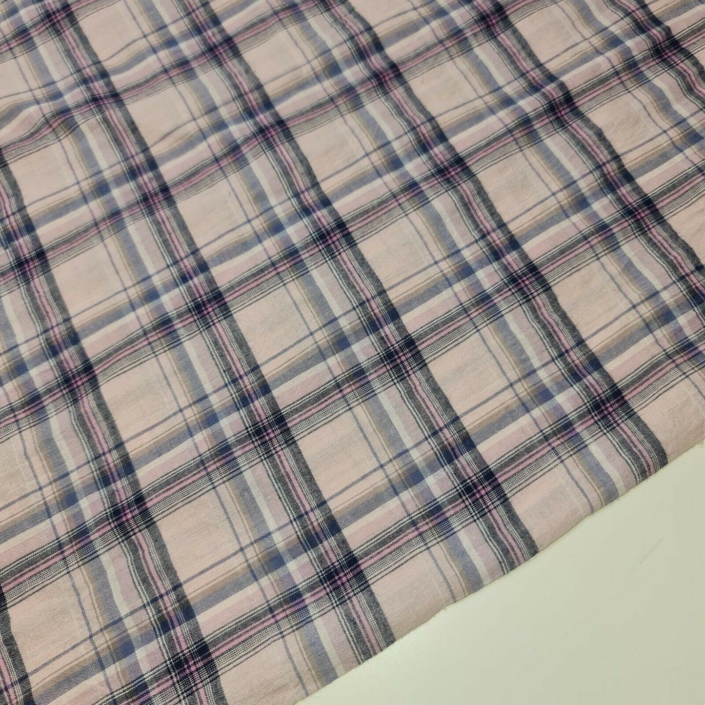 100% Cotton Tartan & Check Plaid Fabric – 58" Wide Stripe Dress, Quilting & Craft Material by the Metre
