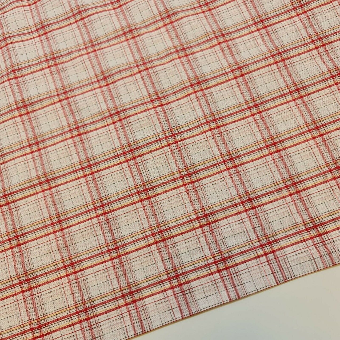 100% Cotton Tartan & Check Plaid Fabric – 58" Wide Stripe Dress, Quilting & Craft Material by the Metre
