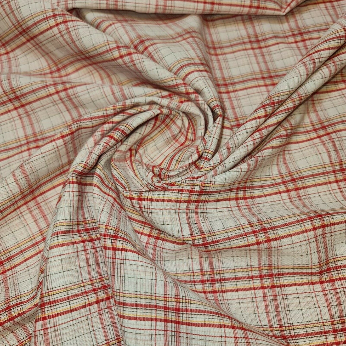 100% Cotton Tartan & Check Plaid Fabric – 58" Wide Stripe Dress, Quilting & Craft Material by the Metre