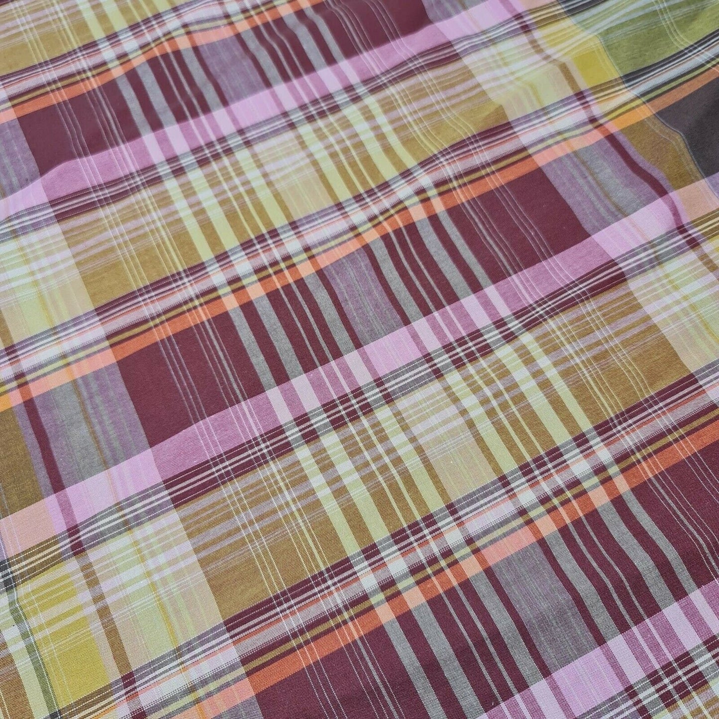 100% Cotton Tartan & Check Plaid Fabric – 58" Wide Stripe Dress, Quilting & Craft Material by the Metre