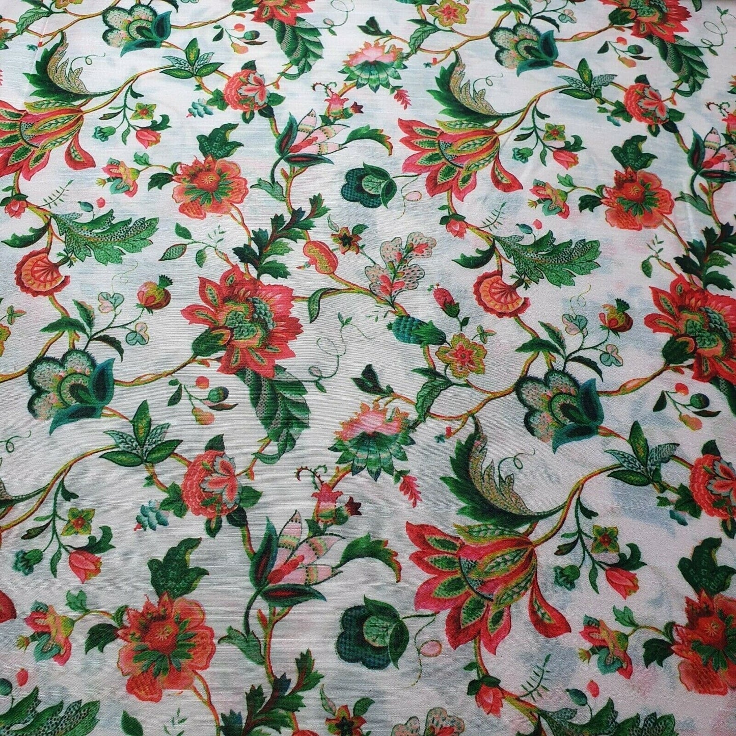 Digital Floral Print Muslin Polyester Soft Dress Drape Craft Fabric 44" By Meter (Design 12)