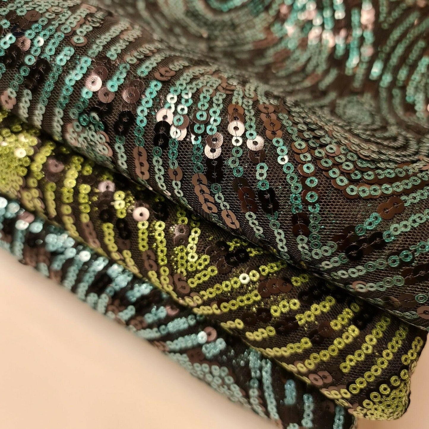 Premium Mesh Net Sequin Embroidery Fabric – 58" Wide Dressmaking & Craft Material