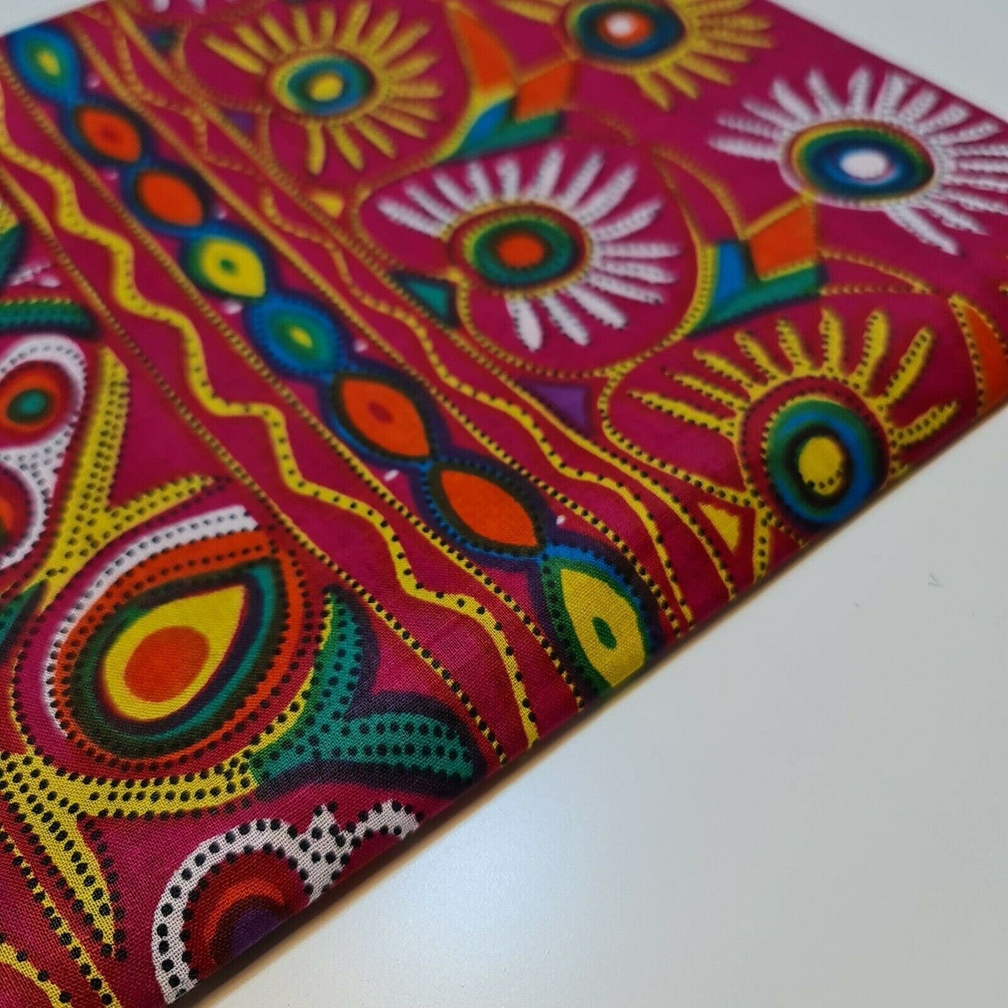 Cotton Indian Ethnic Rajasthani Print Suzani Rangoli Boho Banjara Fabric 44" (Print 1)