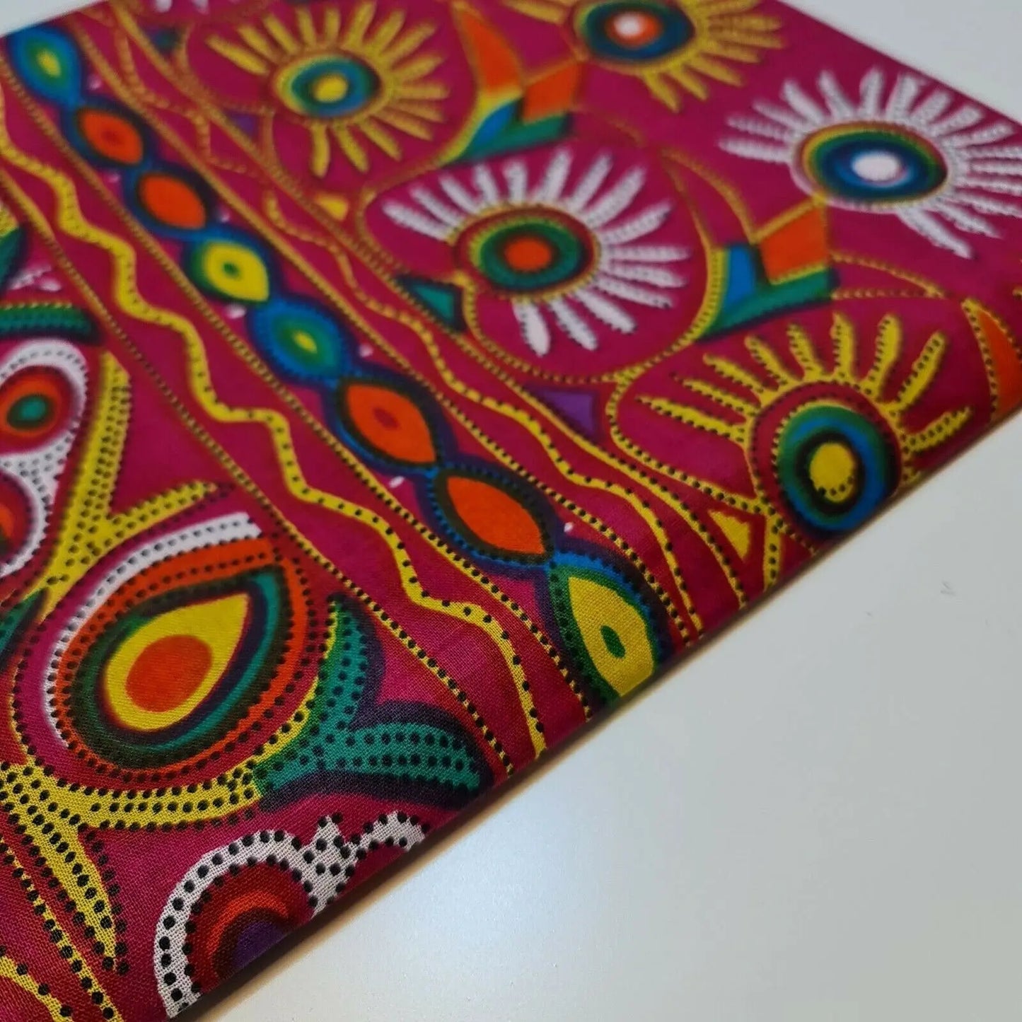 100% Cotton Rajasthani Ethnic Print Fabric | Suzani, Rangoli & Boho Banjara Designs β 44" (112cm) Wide Dressmaking & Craft Material β Sold by the Metre