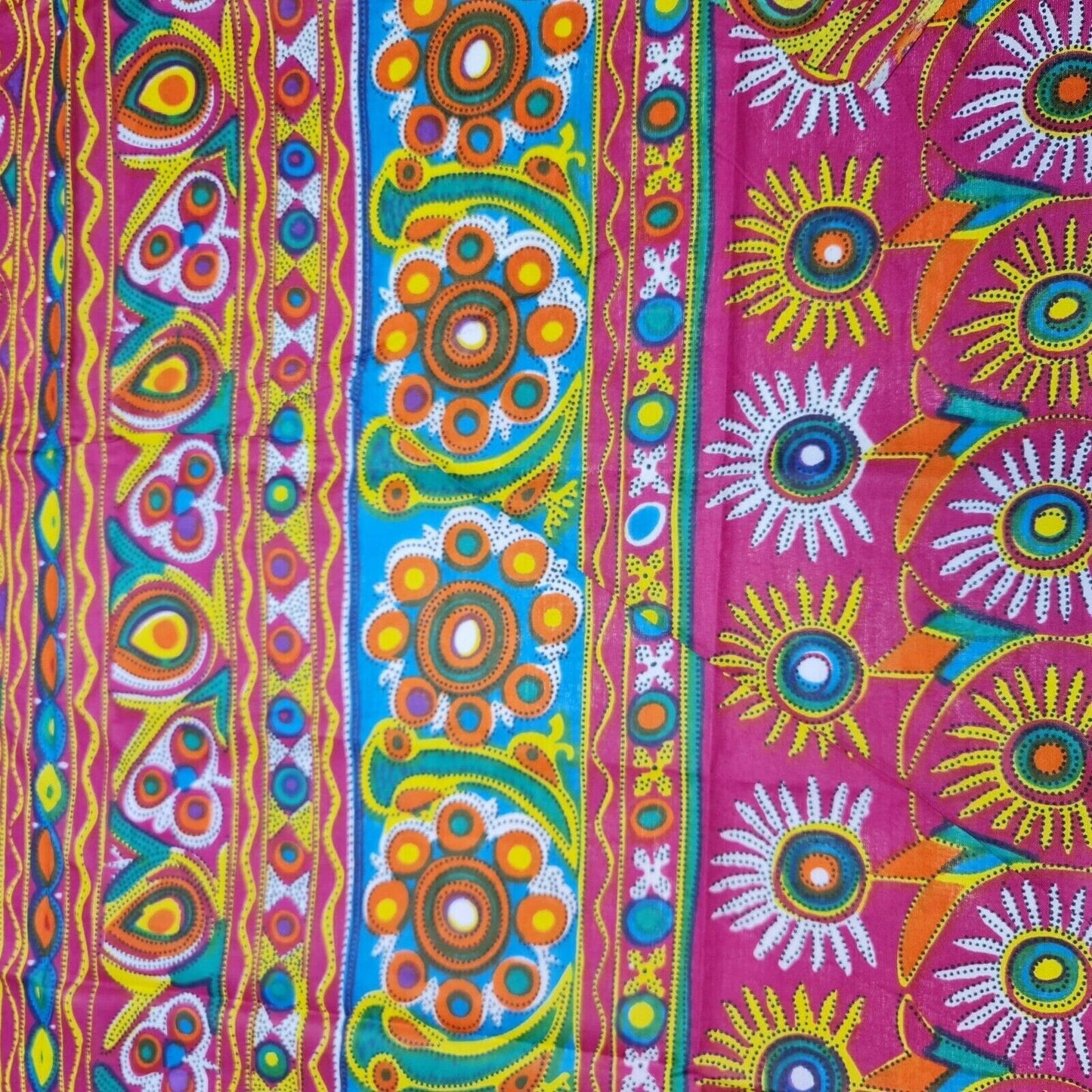 100% Cotton Rajasthani Ethnic Print Fabric – Suzani, Rangoli & Boho Banjara Designs, 44" Wide for Craft & Dressmaking