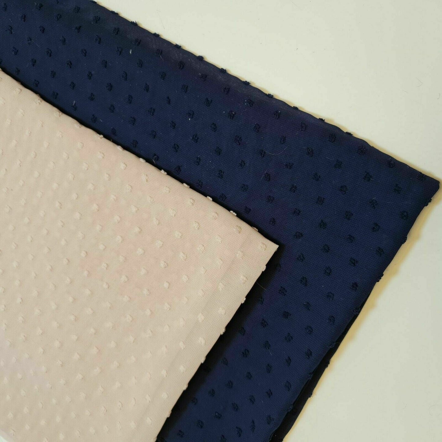 Plain Soft Crepe Dobby Chiffon Fabric – 58" Wide Lightweight Sheer Drape Dress & Craft Material by the Meter