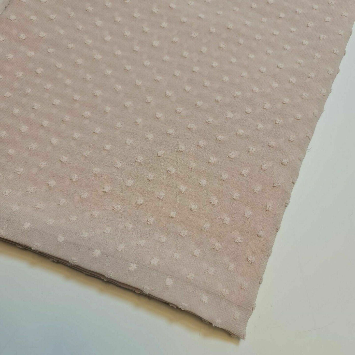 Plain Soft Crepe Dobby Chiffon Fabric – 58" Wide Lightweight Sheer Drape Dress & Craft Material by the Meter