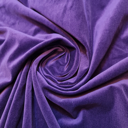 100% Cotton Velvet Fabric – 44" Wide Plain Solid Colours Premium Material for Dress, Costume, Craft & Upholstery - Textile Station