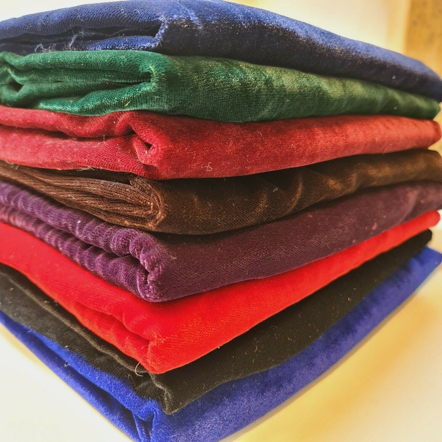 Luxury Three Crown Velvet Fabric (Micro 5000 & 9000) – 44" Wide Plain Solid Colours Non-Stretch Triple Velvet for Dress & Craft - Textile Station