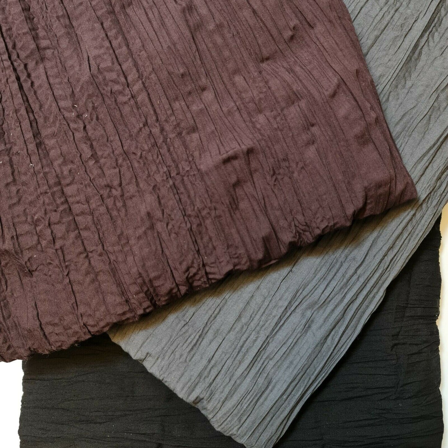 Creased Crinkle 100% Cotton Fabric – 55" Wide Plain & Boho Floral Dress & Craft Material - Textile Station